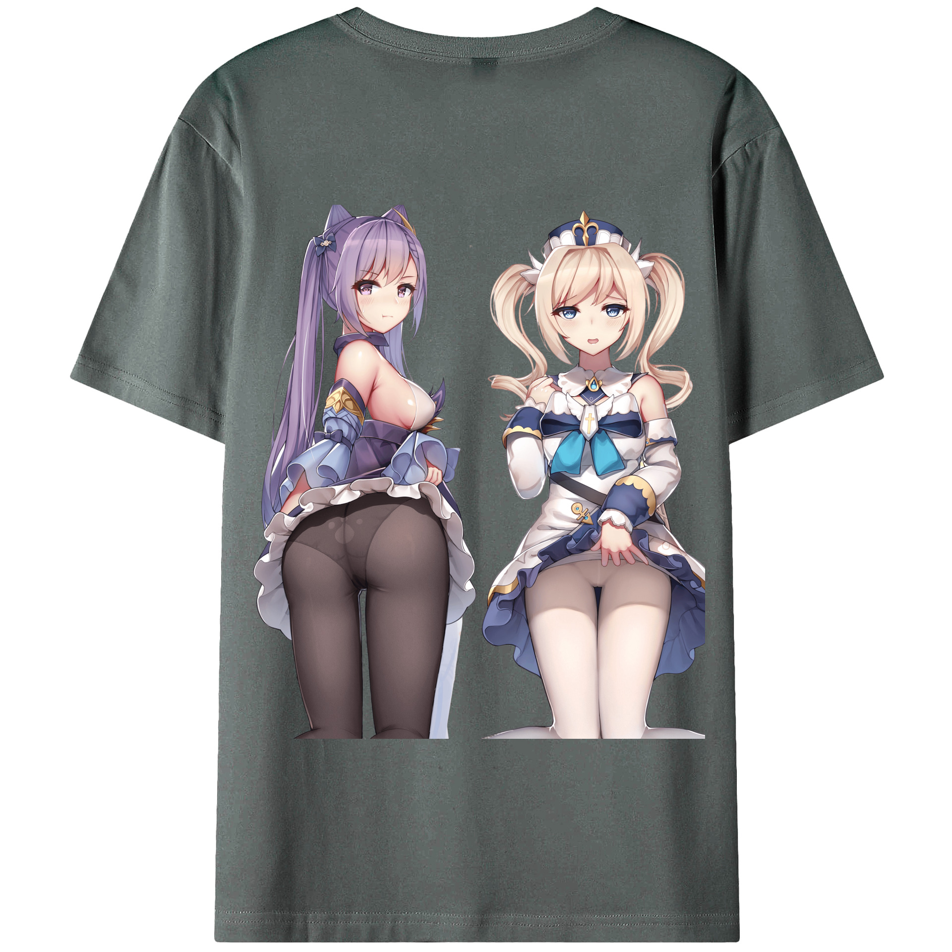 げんし神 刻晴 こくせい genshin Kokusei 綿100％半袖Tシャツ（背面プリント）